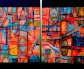 'ABSTRAKCJA WITRAŻOWA CIEPŁA' - 50x70cm, akryl na płótnie, dyptyk