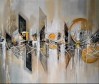 'Abstrakcja urbanistyczna 1' 160x80cm, akryl na płótnie