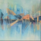'Abstrakcja urbanistyczna 2' 160x80cm, akryl na płótnie